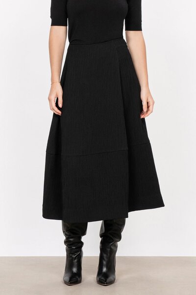 Veronika Maine Crinkle Weave Midi Skirt-sale-Preen