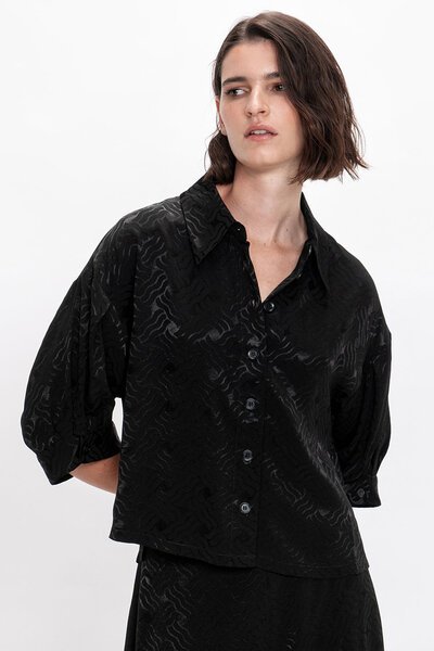 Veronika Maine Lattice Jacquard Shirt-new-Preen