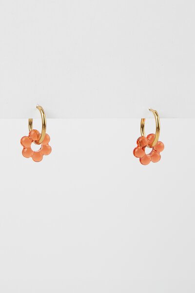 Stella + Gemma Resin Flower Hoop Earring-shop-by-label-Preen