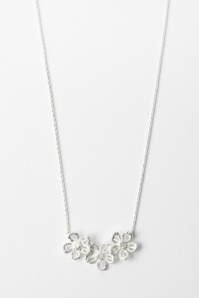 Stella + Gemma 3 Brushed Flowers Necklace-shop-by-label-Preen
