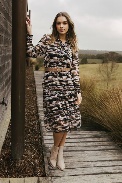 Foxwood Mala Abstract Dress-new-Preen