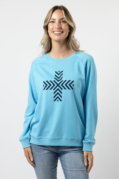 Stella + Gemma Chevron Cross Classic Sweater-new-Preen