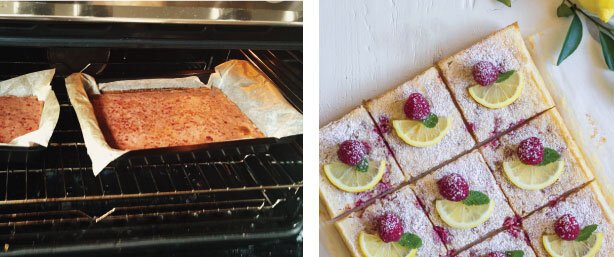 lemon and raspberry bars