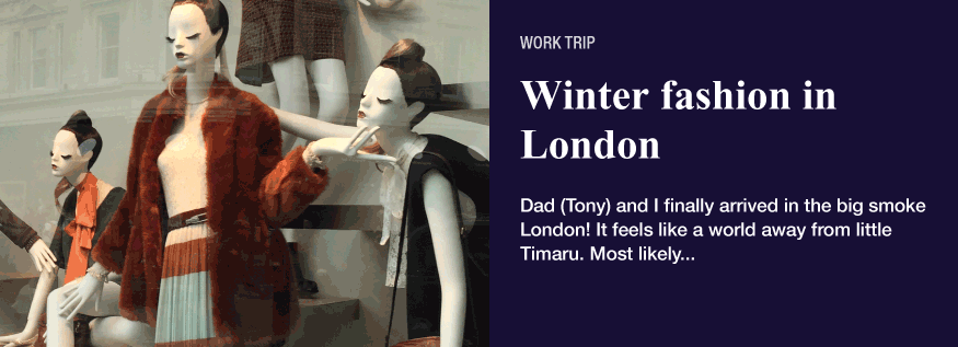 FASHION TRIP TO LONDON