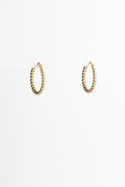 Stella + Gemma Ball Hoop Earrings-accessories-Preen
