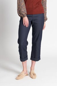 Foil Straight Leg Turn Cuff Jean