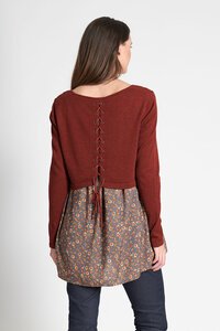 Memo Lace Up Back Detail Top
