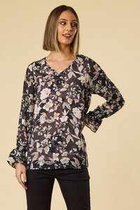 Democracy Bella Ruffle Cuff Blouse