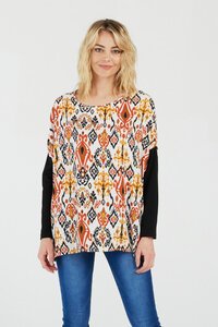 Zafina Print Sunset Top