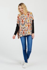 Zafina Print Sunset Top