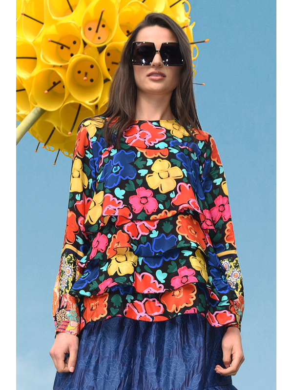 Curate Let's Flounce Floral Top