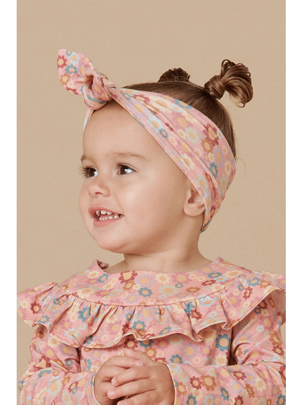 Rainbow Flower Bear 2pk Headband