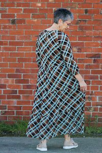 Foil Tiered Midi Dress