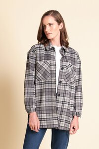 Preen Overcoat Check Shacket