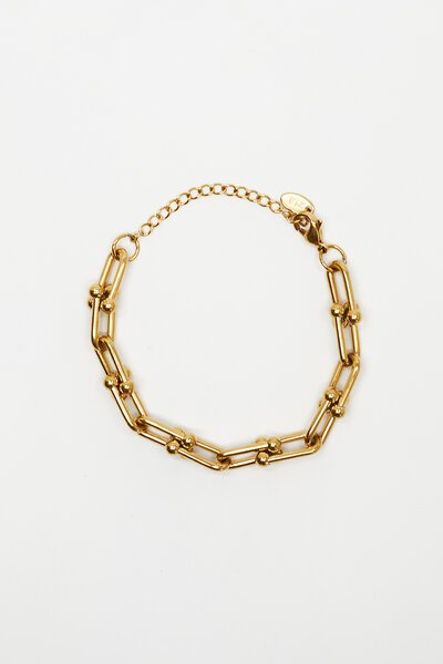 Stella + Gemma Chunky Link and Ball Chain Bracelet-shop-by-label-Preen