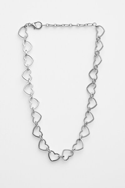 Stella + Gemma Silver Hearts Necklace-shop-by-label-Preen