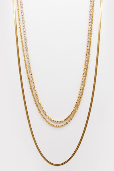 Stella + Gemma 3 Layer Necklace-accessories-Preen
