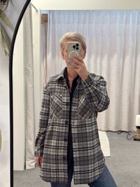 Preen Overcoat Check Shacket