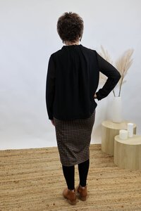 Esplanade Check Pencil Split Skirt