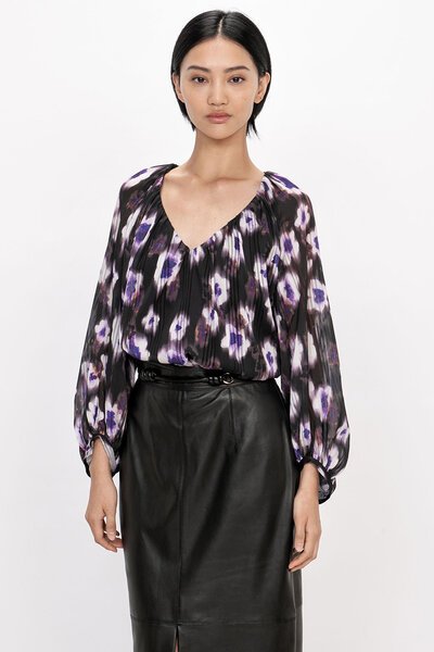 Veronika Maine Ultra Violet Top-sale-Preen