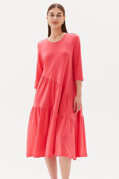 Tirelli Asymmetric Seam Gather Dress-sale-Preen