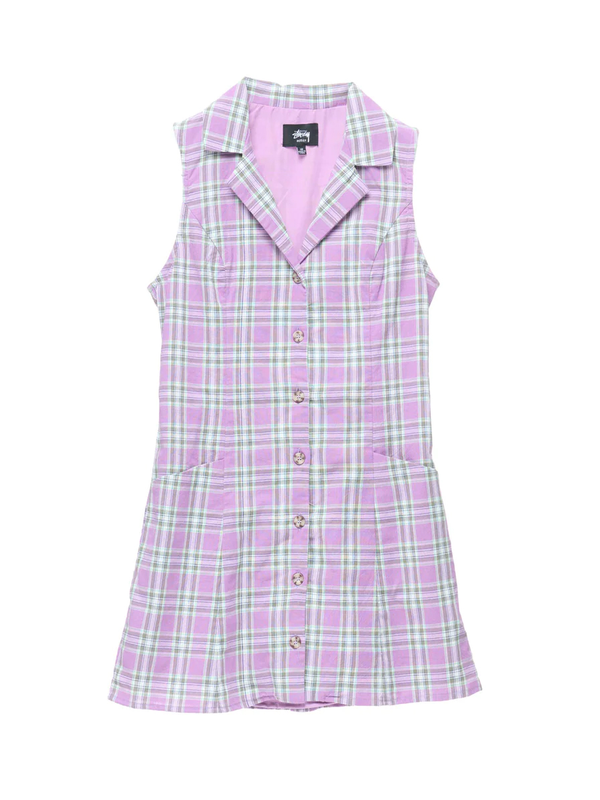 Stussy Check Tie Back Dress