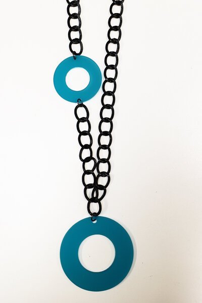 M & D Double Circle Necklace-accessories-Preen