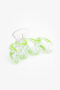 Antler Green Swirl Claw Clip
