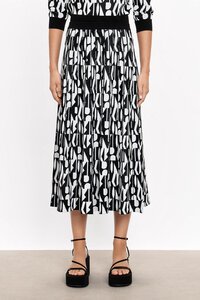 Veronika Maine Cicero Jacquard Pleated Knit Skirt