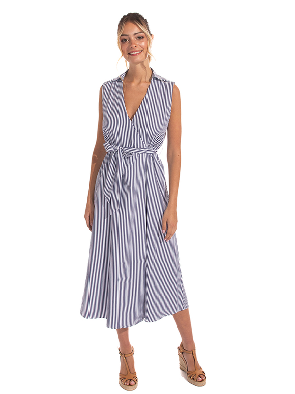 Fujinella Everyday Stripe Wrap Dress