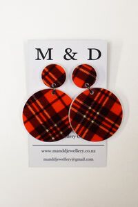 M & D Patterned Disc Earrings