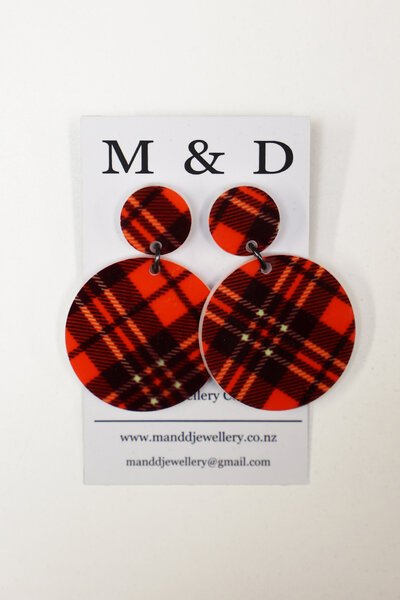 M & D Patterned Disc Earrings-accessories-Preen