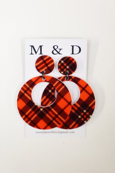 M & D Patterned Circle Earring-accessories-Preen