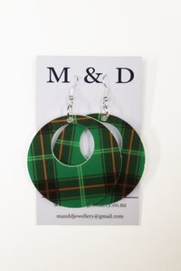 M & D Patterned Dangle Earrings