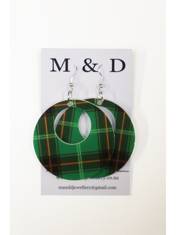 M & D Patterned Dangle Earrings