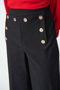 Joseph Ribkoff Decorative Button Wide Leg Pants
