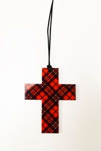 M & D Tartan Cross Necklace