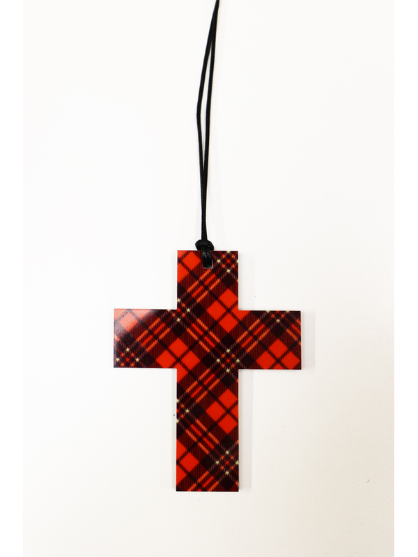 M & D Tartan Cross Necklace