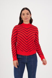 Vassalli Angled Detail Knit Sweater