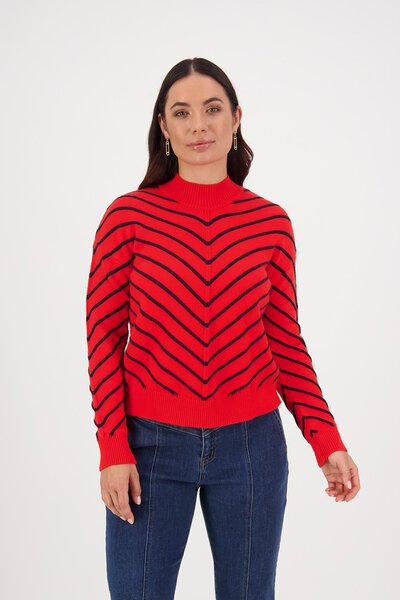 Vassalli Angled Detail Knit Sweater-new-Preen