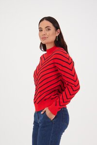 Vassalli Angled Detail Knit Sweater