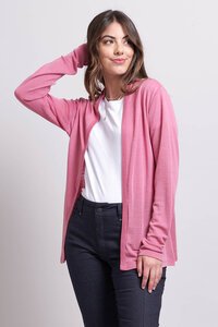 Foil Open Front Tie Detail Cardi