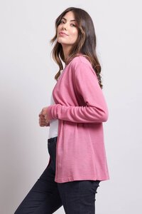 Foil Open Front Tie Detail Cardi