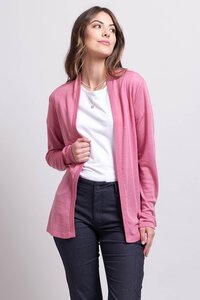 Foil Open Front Tie Detail Cardi