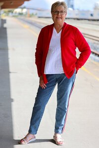 Foil Open Front Tie Detail Cardi