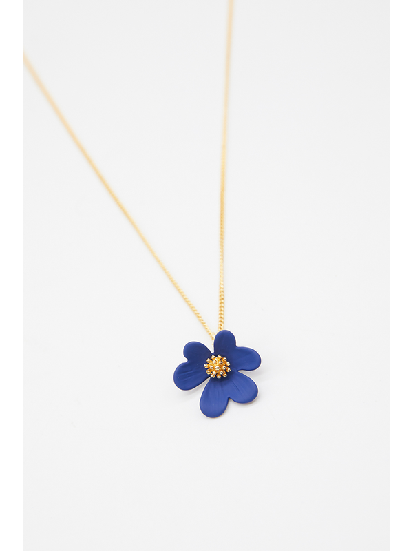 Stella + Gemma Flower w Stamen Necklace 