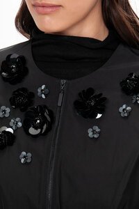 Veronika Maine Twill Tafetta Peplum Bomber