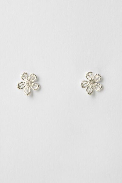 Stella + Gemma Brushed Flower Earring-shop-by-label-Preen