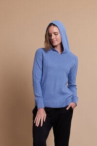 Preen Cable Knit Hooded Jumper