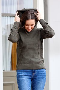Preen Cable Knit Hooded Jumper